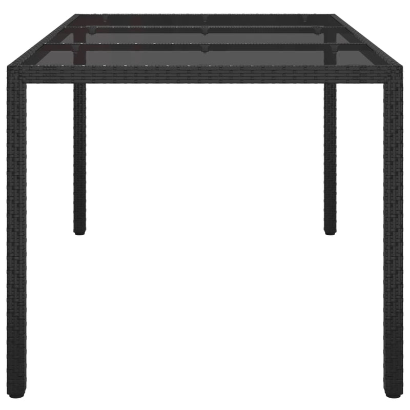 Garden_Table_150x90x75_cm_Tempered_Glass_and_Poly_Rattan_Black_IMAGE_4