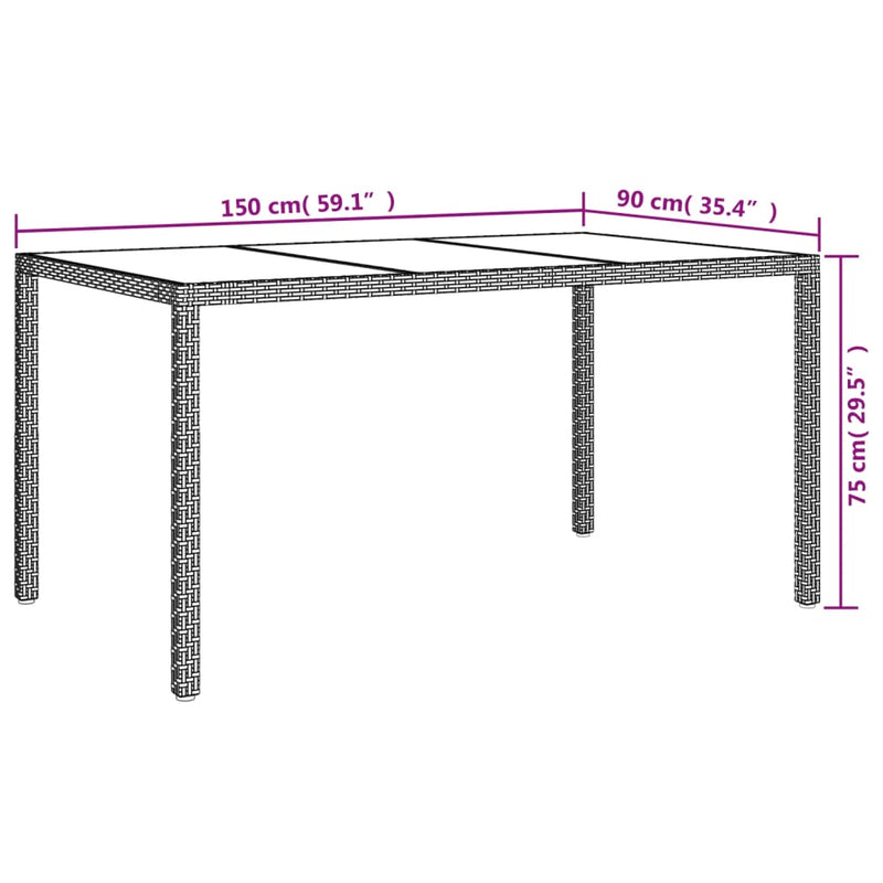 Garden_Table_150x90x75_cm_Tempered_Glass_and_Poly_Rattan_Black_IMAGE_6