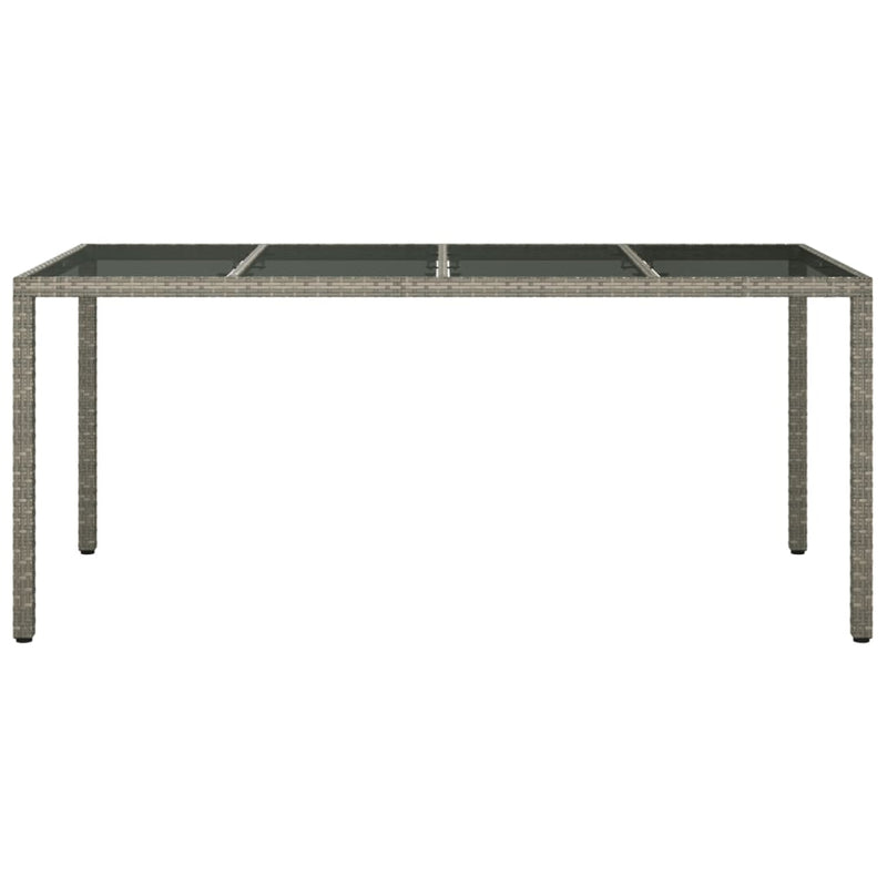 Garden_Table_Grey_190x90x75_cm_Tempered_Glass_and_Poly_Rattan_IMAGE_3