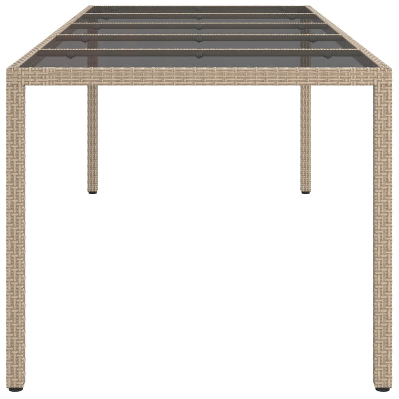 Garden_Table_Beige_250x100x75_cm_Tempered_Glass_and_Poly_Rattan_IMAGE_4