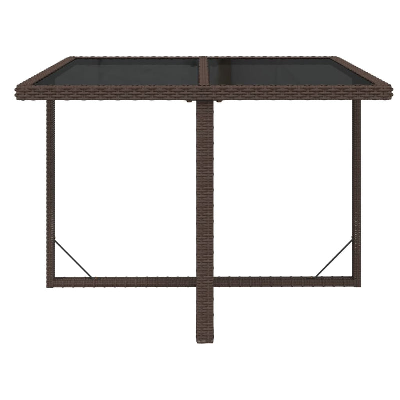 Garden_Table_Brown_109x107x74_cm_Poly_Rattan_and_Glass_IMAGE_3