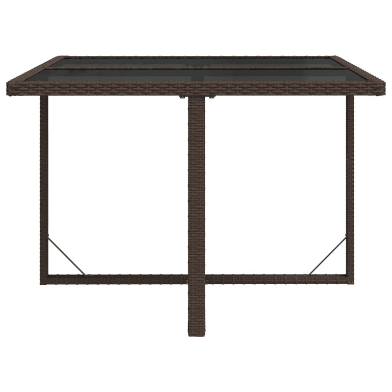 Garden_Table_Brown_109x107x74_cm_Poly_Rattan_and_Glass_IMAGE_4