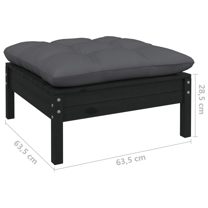 Garden_Footstool_with_Anthracite_Cushion_Black_Solid_Pinewood_IMAGE_5_EAN:8720286670767