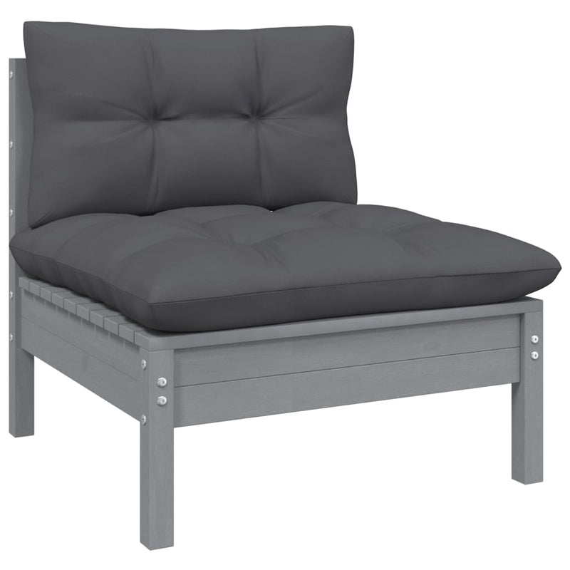 2-Seater_Garden_Sofa_with_Cushions_Grey_Solid_Pinewood_IMAGE_2