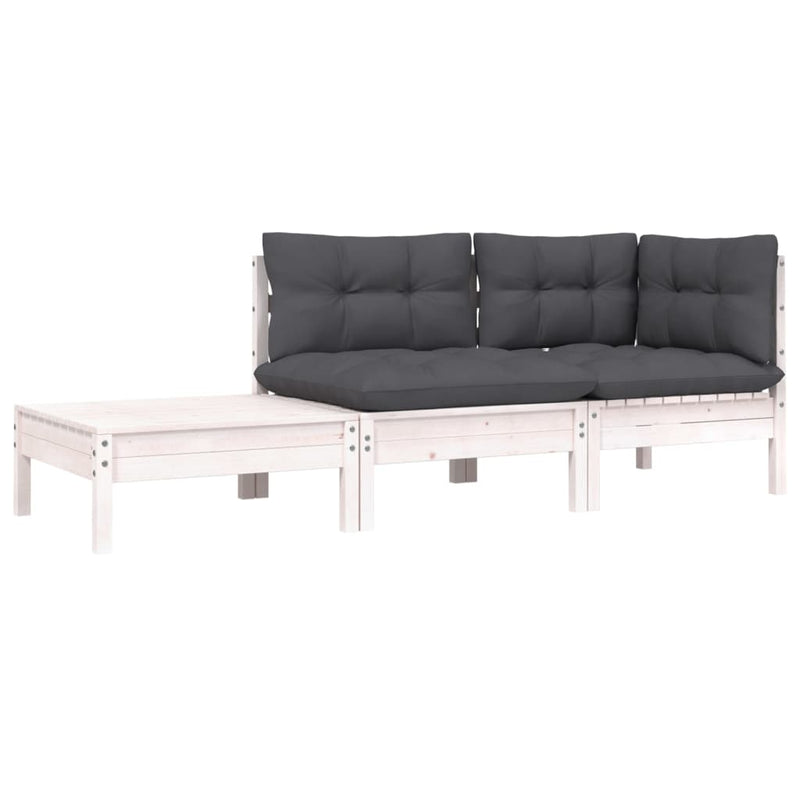 3_Piece_Garden_Lounge_Set_with_Cushions_White_Solid_Pinewood_IMAGE_1_EAN:8720286671030