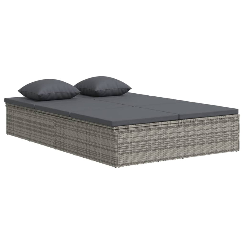 Convertible_Sun_Bed_with_Cushions_Poly_Rattan_Dark_Grey_IMAGE_2