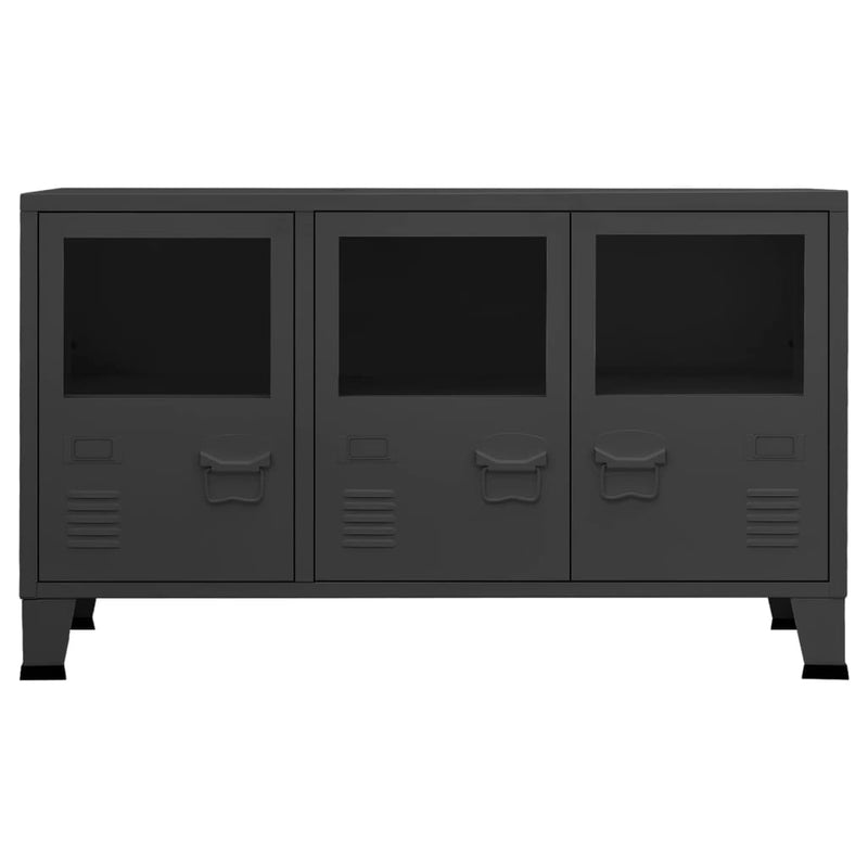 Industrial_Sideboard_Anthracite_105x35x62_cm_Metal_and_Glass_IMAGE_3_EAN:8720286699454