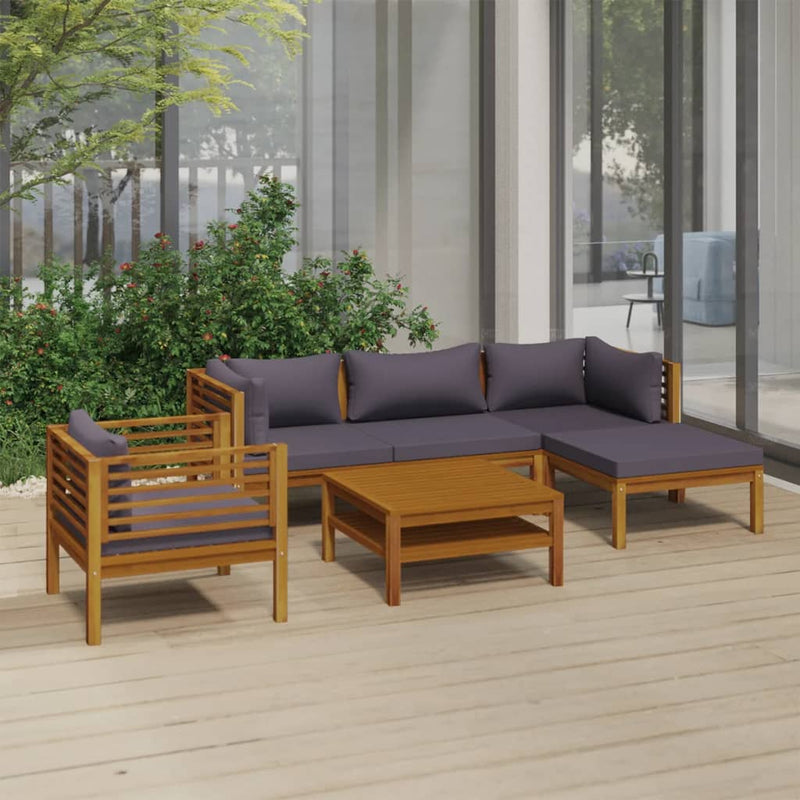 6_Piece_Garden_Lounge_Set_with_Cushion_Solid_Acacia_Wood_IMAGE_1
