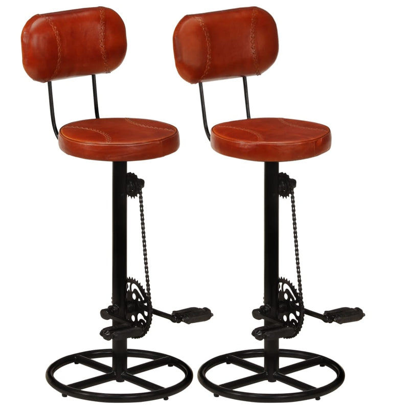 Bar_Stools_2_pcs_Black_and_Brown_Real_Goat_Leather_IMAGE_1_EAN:8720286705988