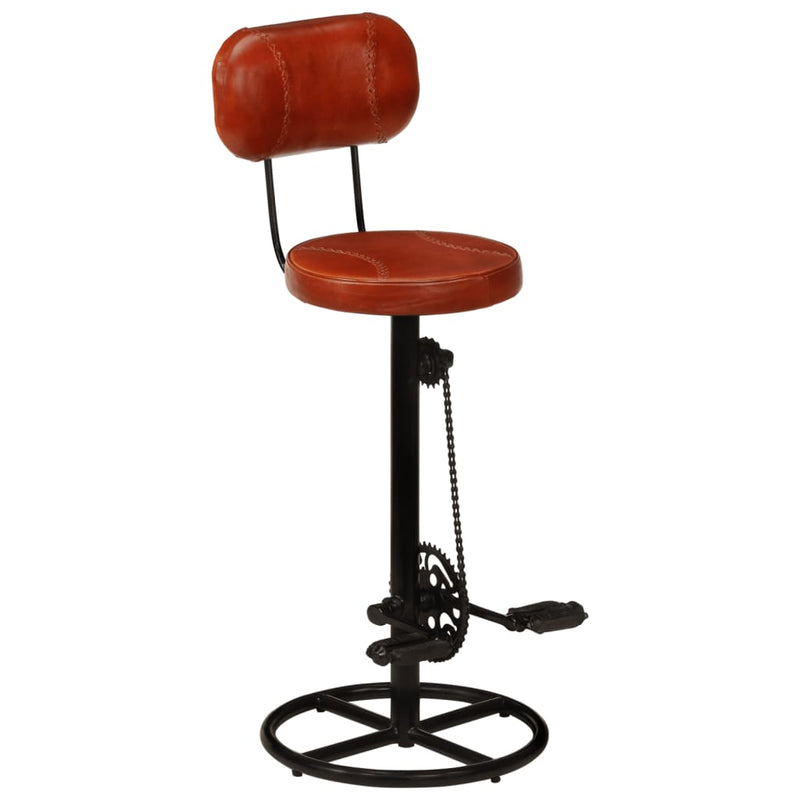 Bar_Stools_2_pcs_Black_and_Brown_Real_Goat_Leather_IMAGE_2_EAN:8720286705988