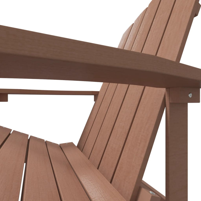 Garden Adirondack Chair HDPE Brown