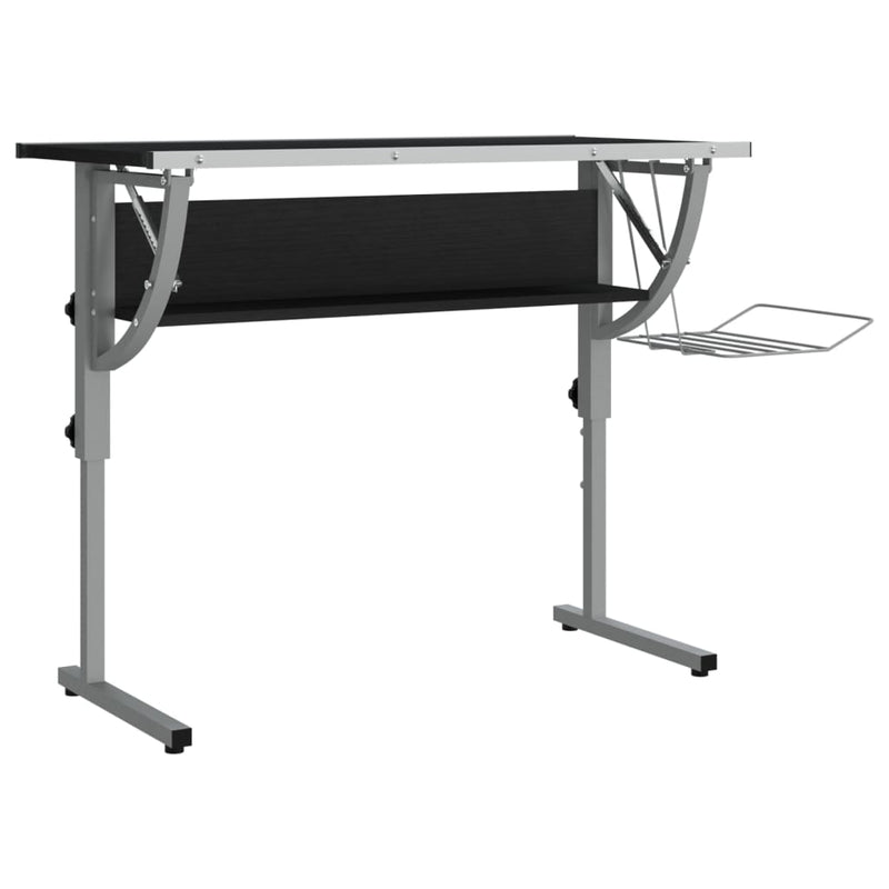 Craft_Desk_Black_and_Grey_110x53x(58-87)_cm_Engineered_Wood_and_Steel_IMAGE_2
