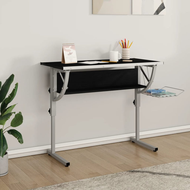 Craft_Desk_Black_and_Grey_110x53x(58-87)_cm_Engineered_Wood_and_Steel_IMAGE_1