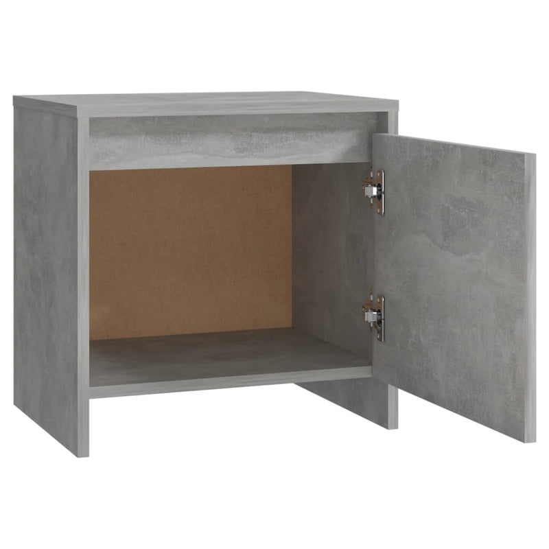 Bedside Cabinets 2 pcs Concrete Grey 45x34x44.5 cm Engineered Wood