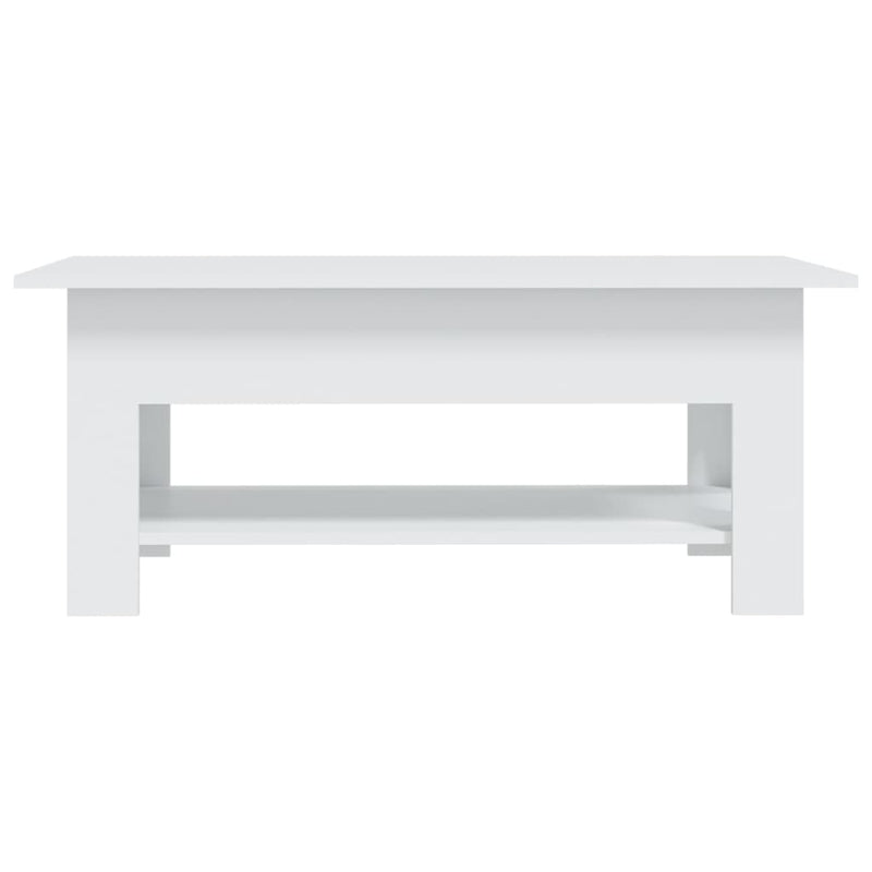 Coffee Table White 102x55x42 cm Engineered Wood