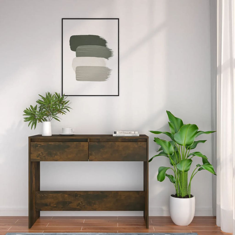 Console_Table_Smoked_Oak_100x35x76.5_cm_Engineered_Wood_IMAGE_4