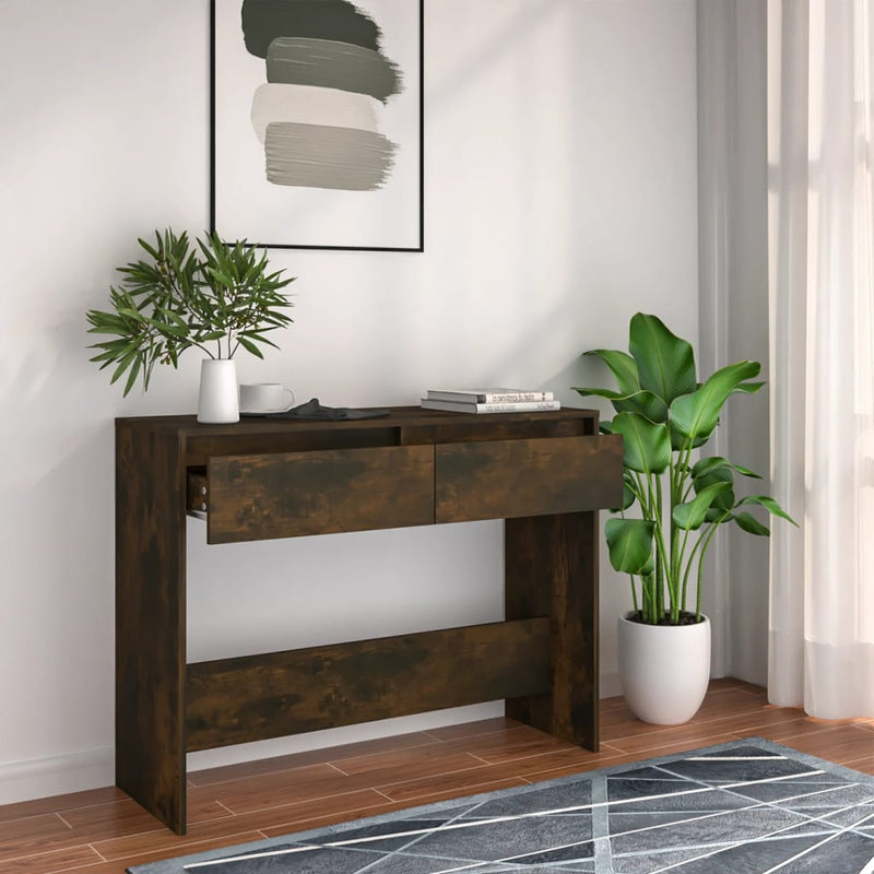 Console_Table_Smoked_Oak_100x35x76.5_cm_Engineered_Wood_IMAGE_1