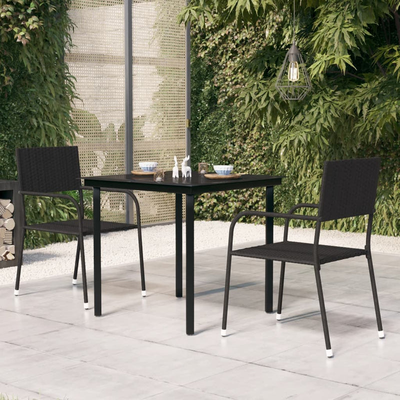 Garden_Dining_Table_Black_80x80x74_cm_Steel_and_Glass_IMAGE_1