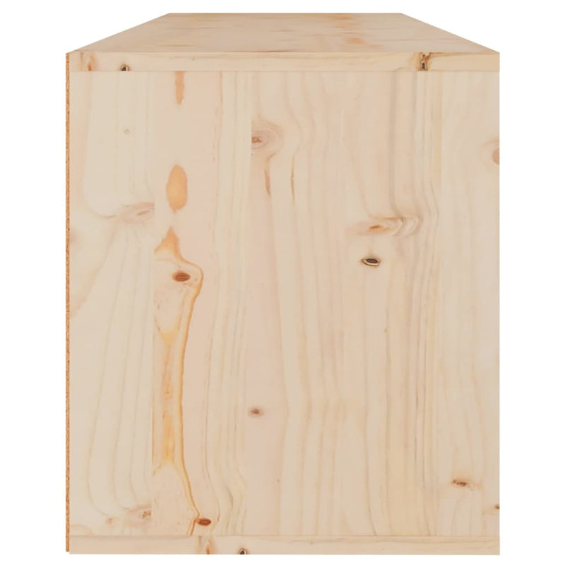 Wall Cabinet 100x30x35 cm Solid Wood Pine