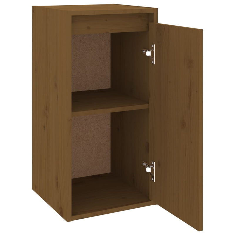 Wall Cabinets 2 pcs Honey Brown 30x30x60 cm Solid Wood Pine