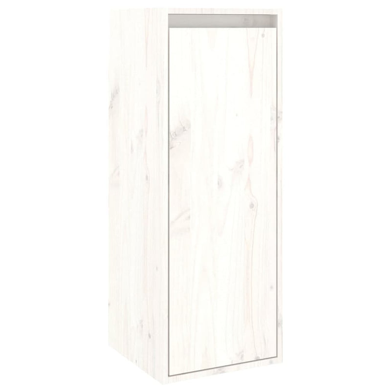 Wall Cabinets 2 pcs White 30x30x80 cm Solid Wood Pine