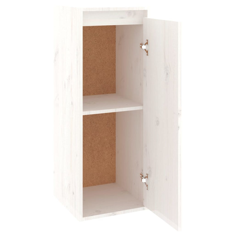 Wall Cabinets 2 pcs White 30x30x80 cm Solid Wood Pine