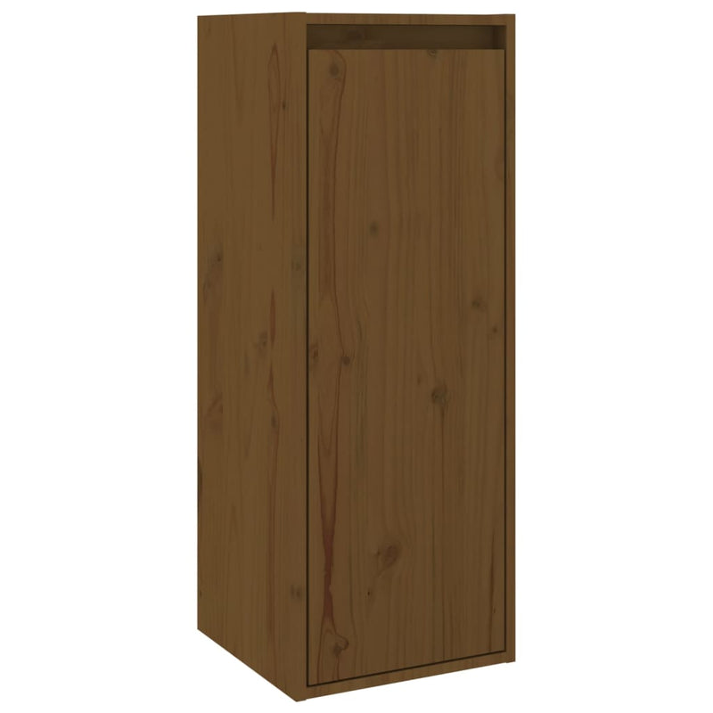 Wall Cabinets 2 pcs Honey Brown 30x30x80 cm Solid Wood Pine