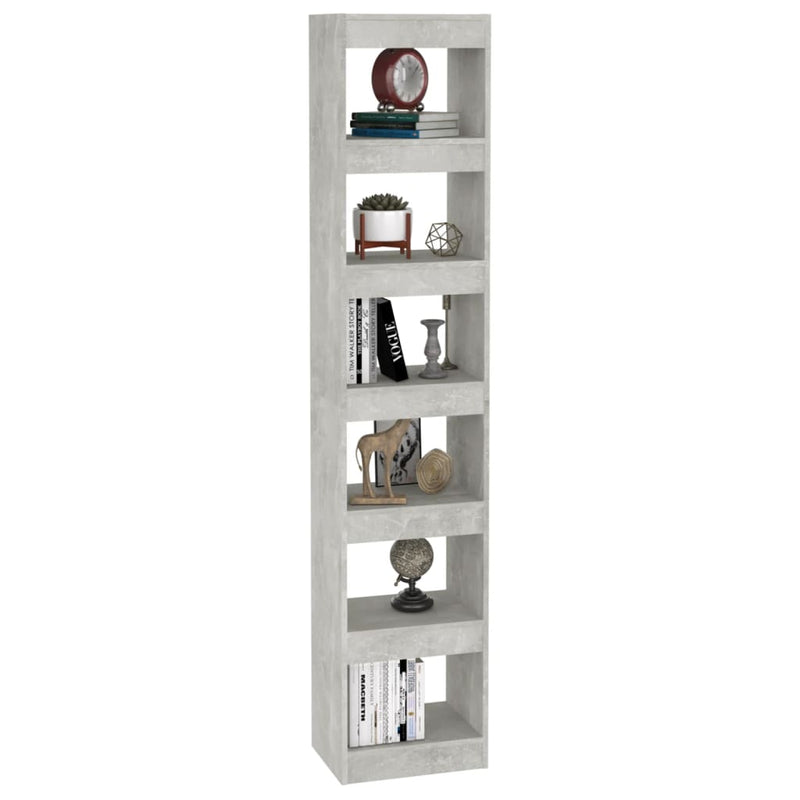 Book Cabinet/Room Divider Concrete Grey 40x30x198 cm
