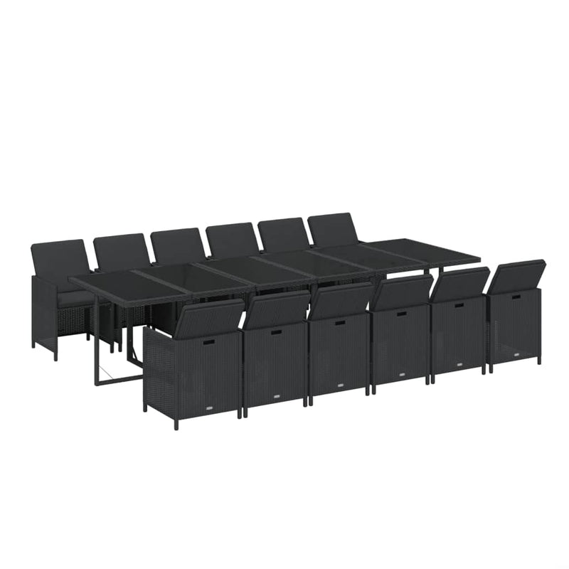 13_Piece_Garden_Dining_Set_with_Cushions_Poly_Rattan_Black_IMAGE_3