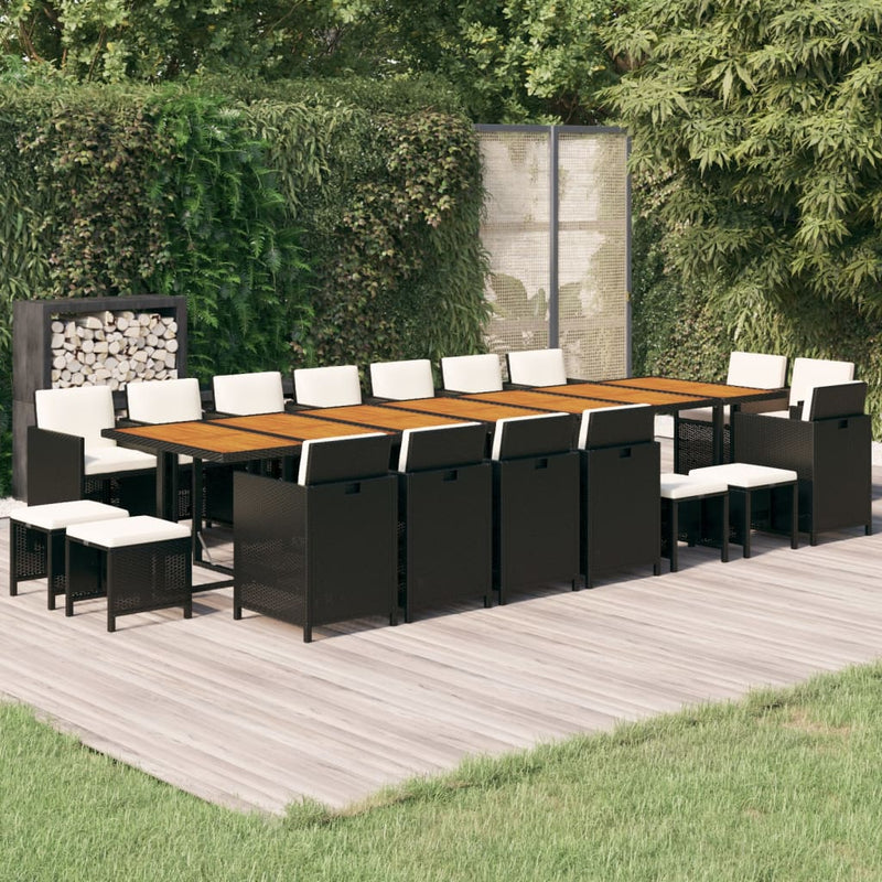 19_Piece_Garden_Dining_Set_with_Cushions_Black_Poly_Rattan_IMAGE_1