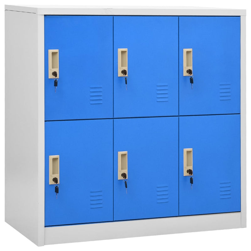 Locker_Cabinets_2_pcs_Light_Grey_and_Blue_90x45x92.5_cm_Steel_IMAGE_2