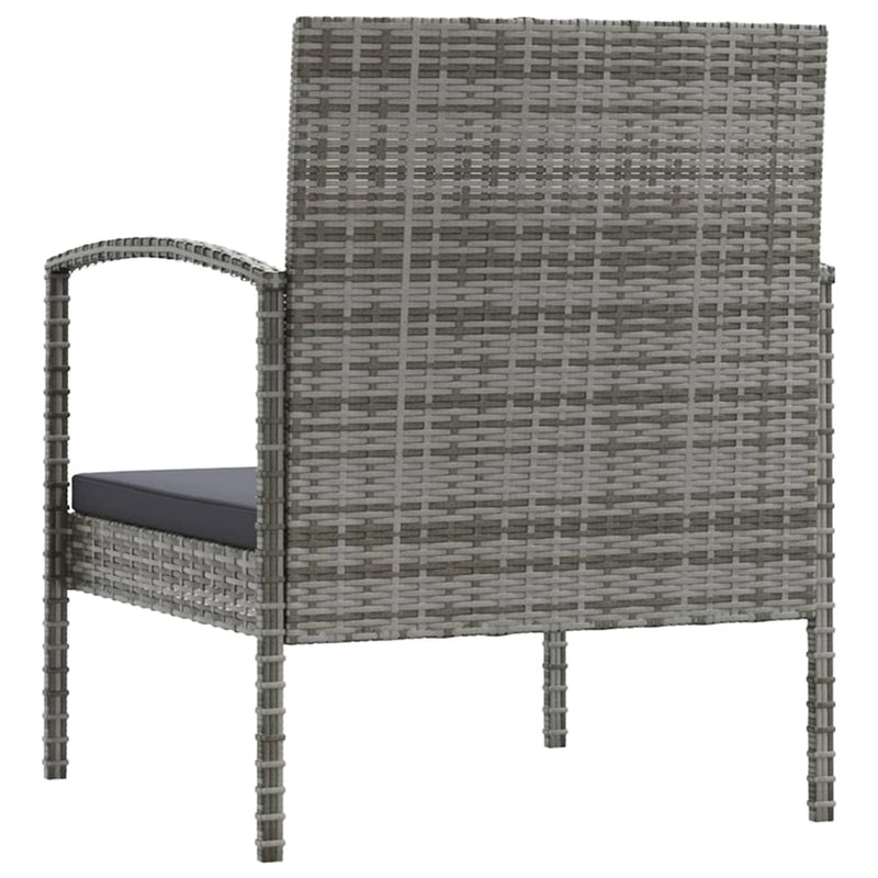 16 Piece Garden Lounge Set with Cushions Poly Rattan Grey