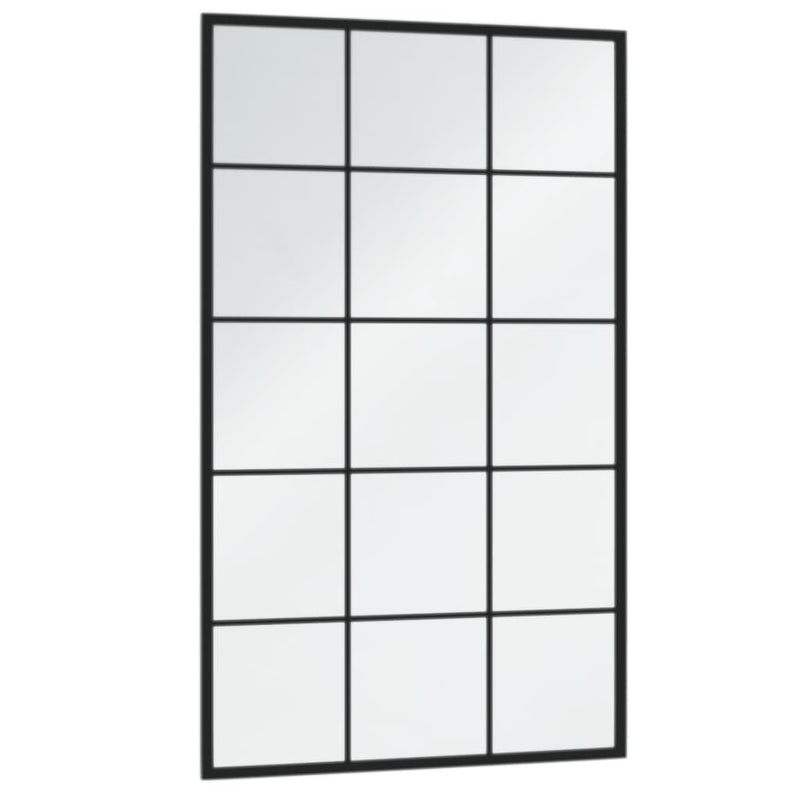 Wall Mirror Black 100x60 cm Metal