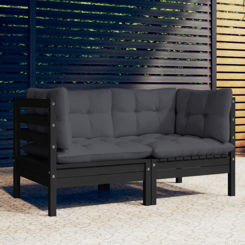 2-Seater_Garden_Sofa_with_Anthracite_Cushions_Solid_Wood_Pine_IMAGE_1_EAN:8720286858738