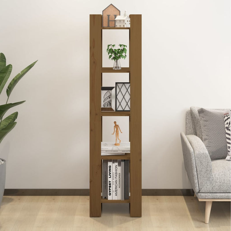 Book Cabinet/Room Divider Honey Brown 41x35x160 cm Solid Wood Pine