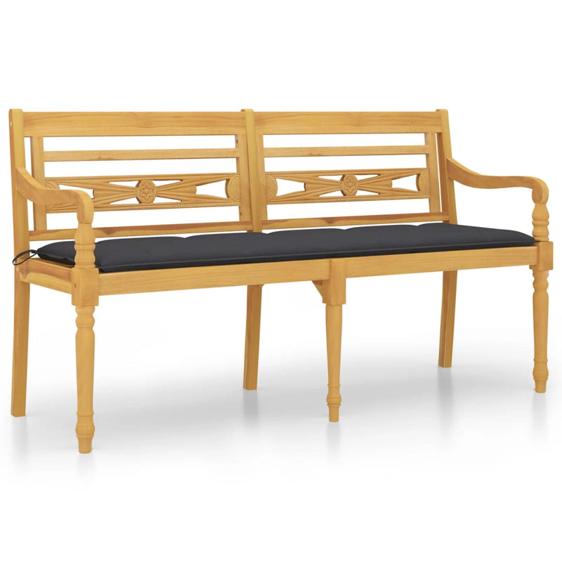 Batavia_Bench_with_Anthracite_Cushion_150_cm_Solid_Wood_Teak_IMAGE_2_EAN:8720286918715