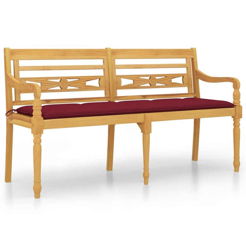 Batavia_Bench_with_Wine_Red_Cushion_150_cm_Solid_Wood_Teak_IMAGE_2_EAN:8720286918807
