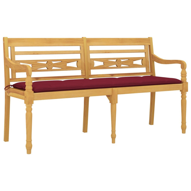 Batavia_Bench_with_Wine_Red_Cushion_150_cm_Solid_Wood_Teak_IMAGE_3_EAN:8720286918807