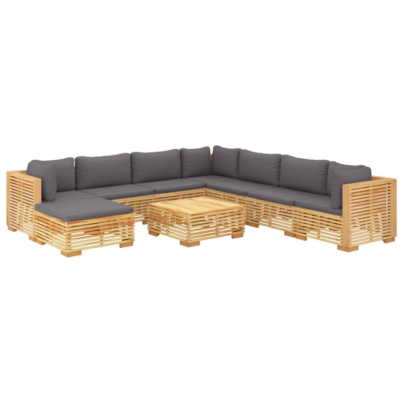 9_Piece_Garden_Lounge_Set_with_Cushions_Solid_Teak_Wood_IMAGE_3