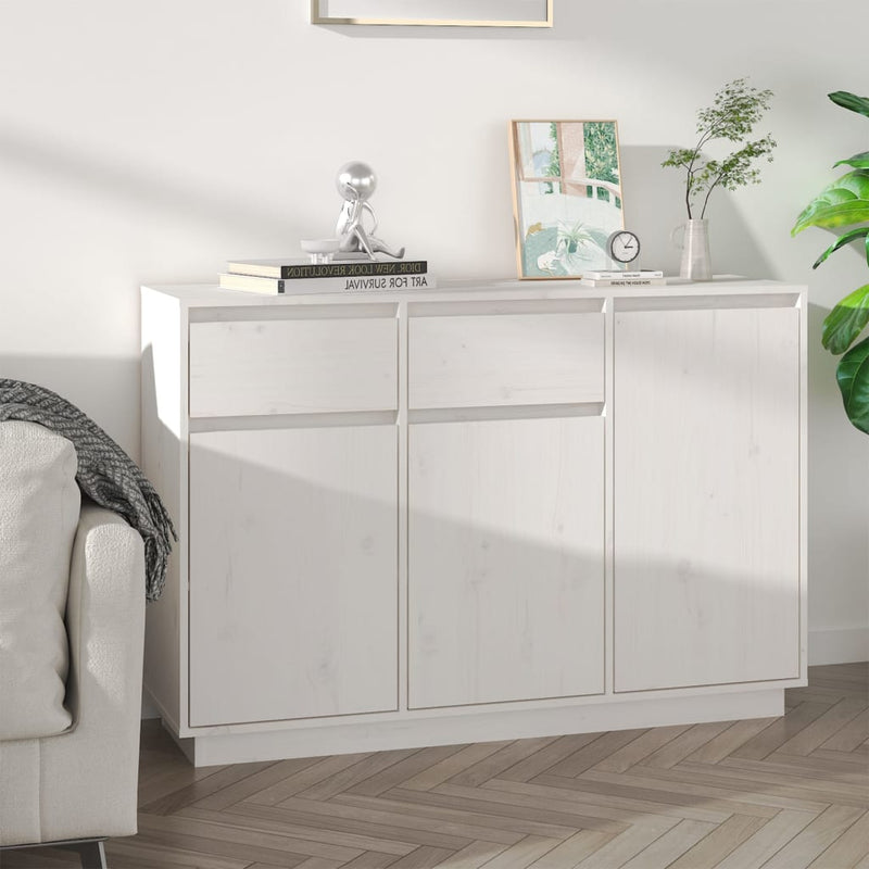 Sideboard_White_110x34x75_cm_Solid_Wood_Pine_IMAGE_1_EAN:8720286923115