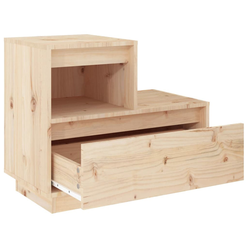 Bedside Cabinet 60x34x51 cm Solid Wood Pine