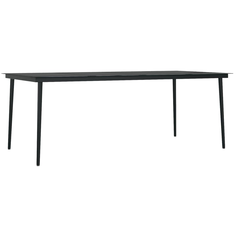 Garden_Dining_Table_Black_200x100x74_cm_Steel_and_Glass_IMAGE_2