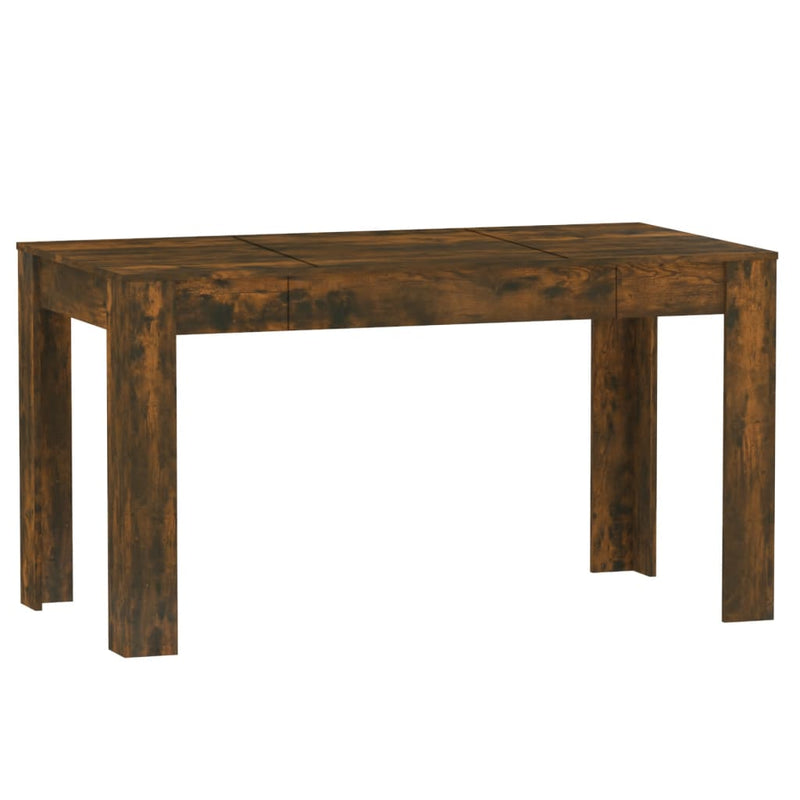 Dining Table Smoked Oak 140x74.5x76 cm Engineered Wood
