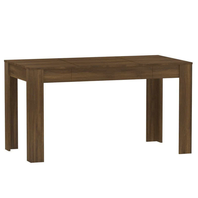Dining Table Brown Oak 140x74.5x76 cm Engineered Wood