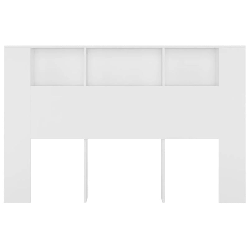 Headboard Cabinet White 160x18.5x104.5 cm