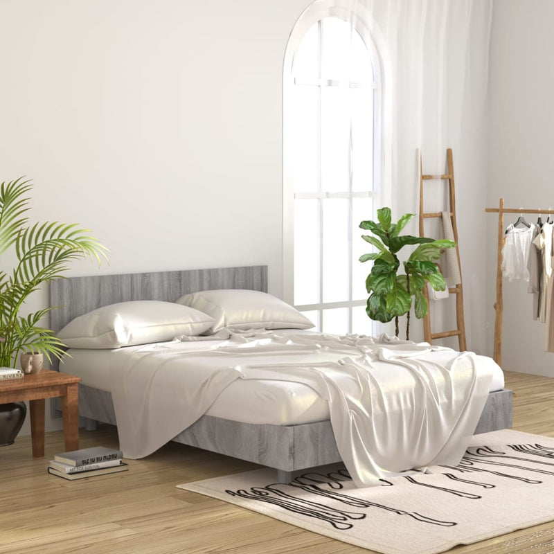 Bed Headboard Grey Sonoma 160x1.5x80 cm Engineered Wood