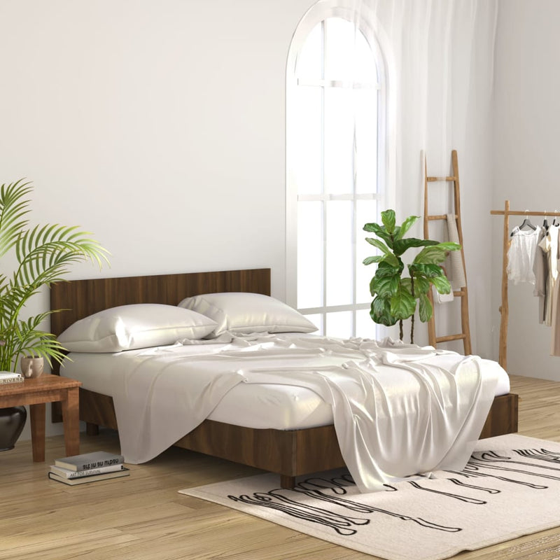 Bed Headboard Brown Oak 160x1.5x80 cm Engineered Wood