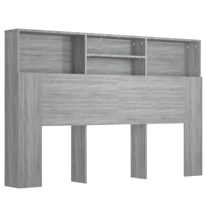 Headboard Cabinet Grey Sonoma 160x19x103.5 cm