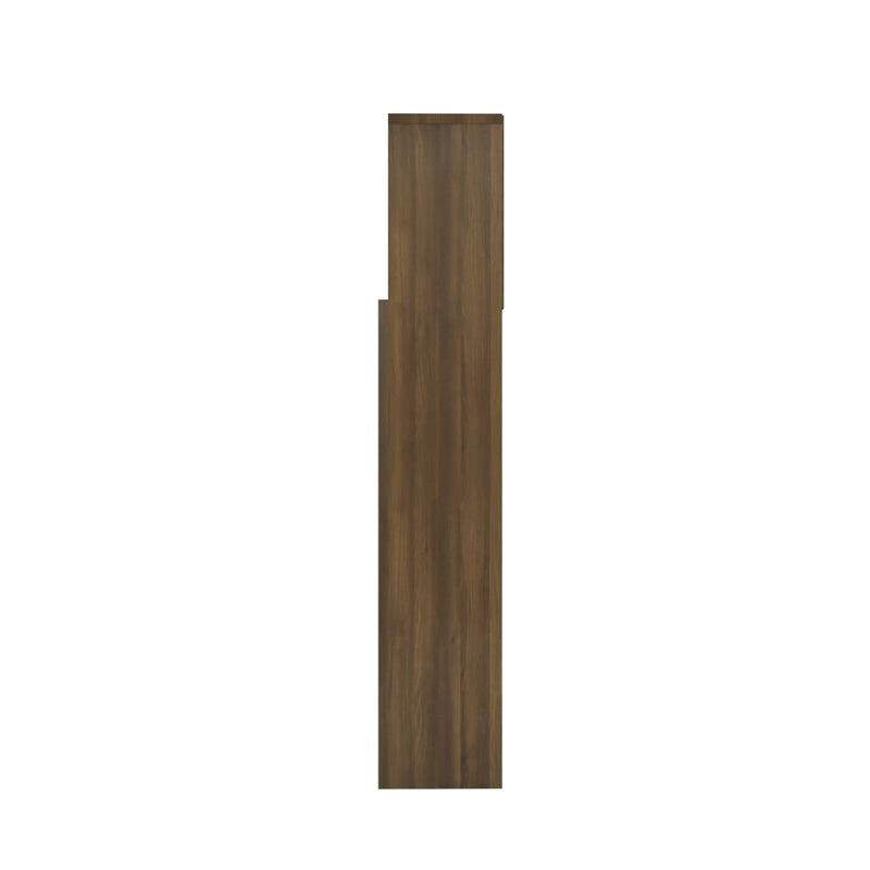 Headboard Cabinet Brown Oak 160x19x103.5 cm