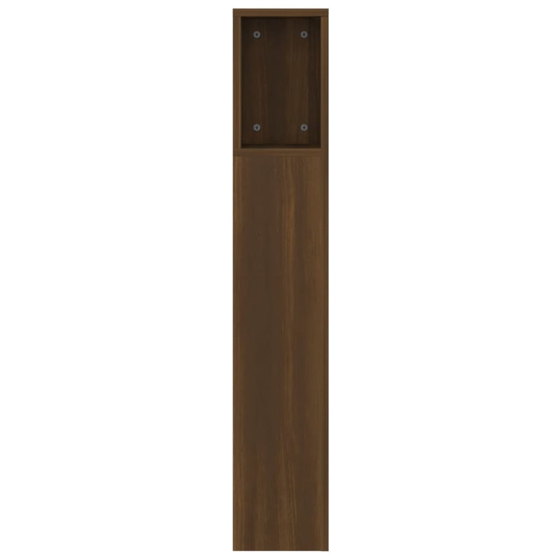 Headboard Cabinet Brown Oak 160x18.5x104.5 cm
